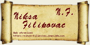 Nikša Filipovac vizit kartica